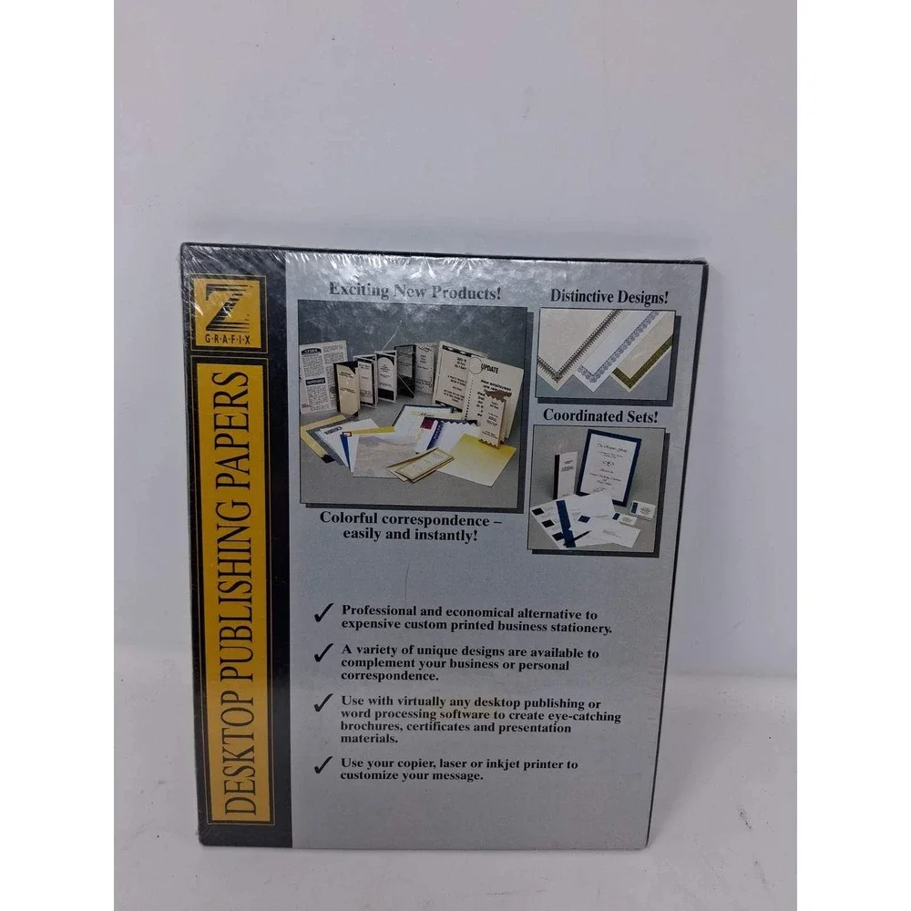 Z-International Z-Grafix Desktop Publishing Paper Charade Border 70 Sheets. S